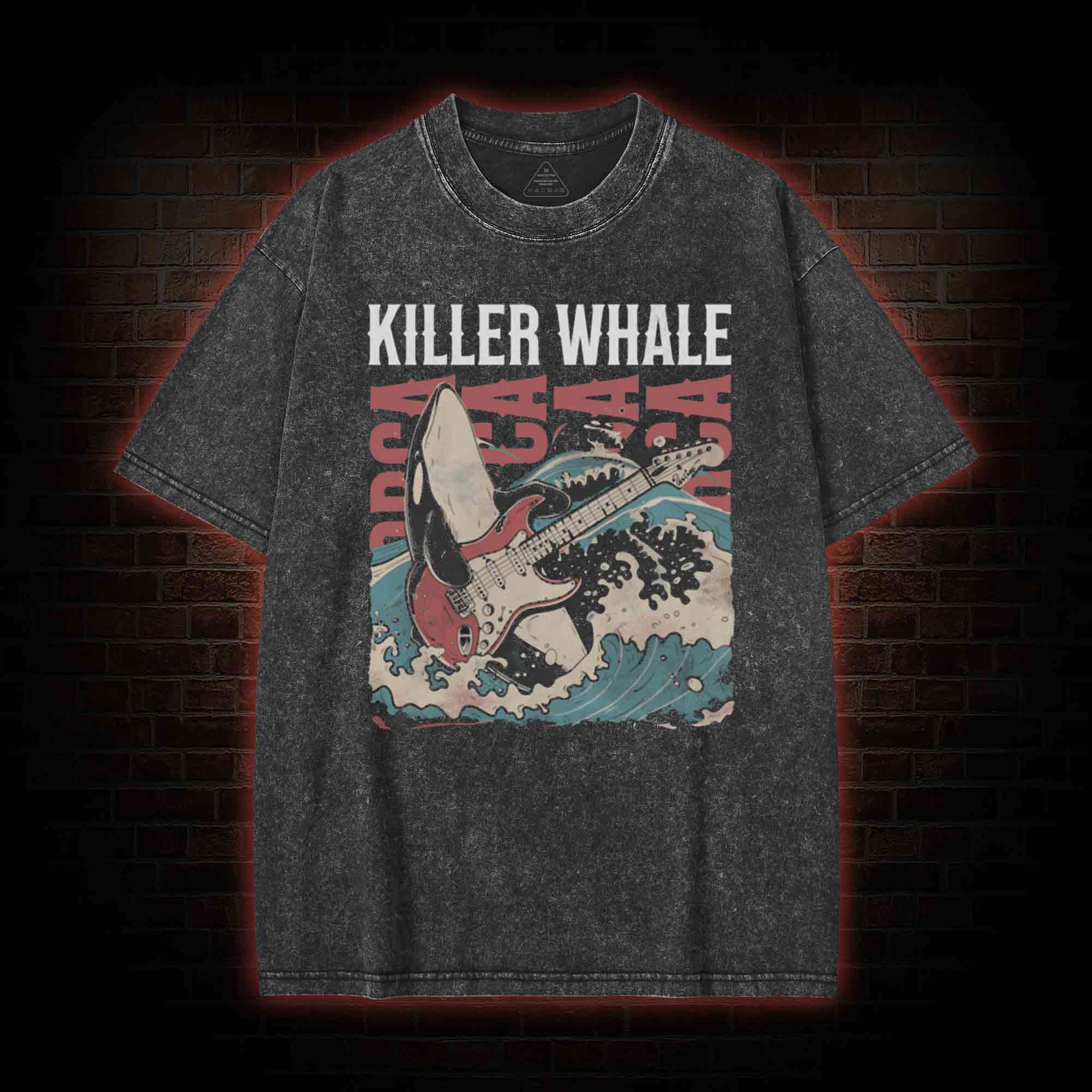 Orca Killer Whale Washed T-shirt
