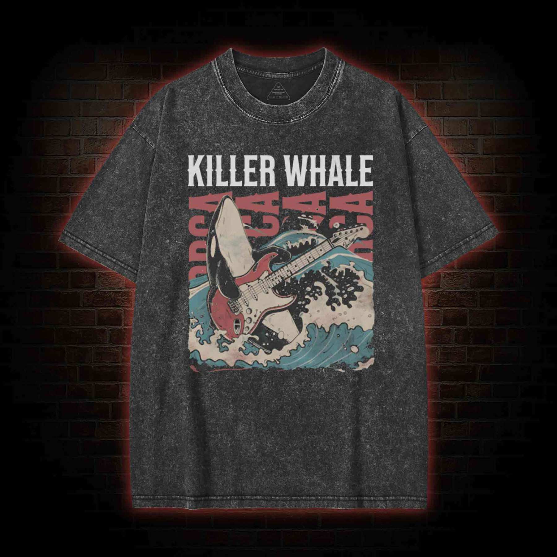 Orca Killer Whale Washed T-shirt