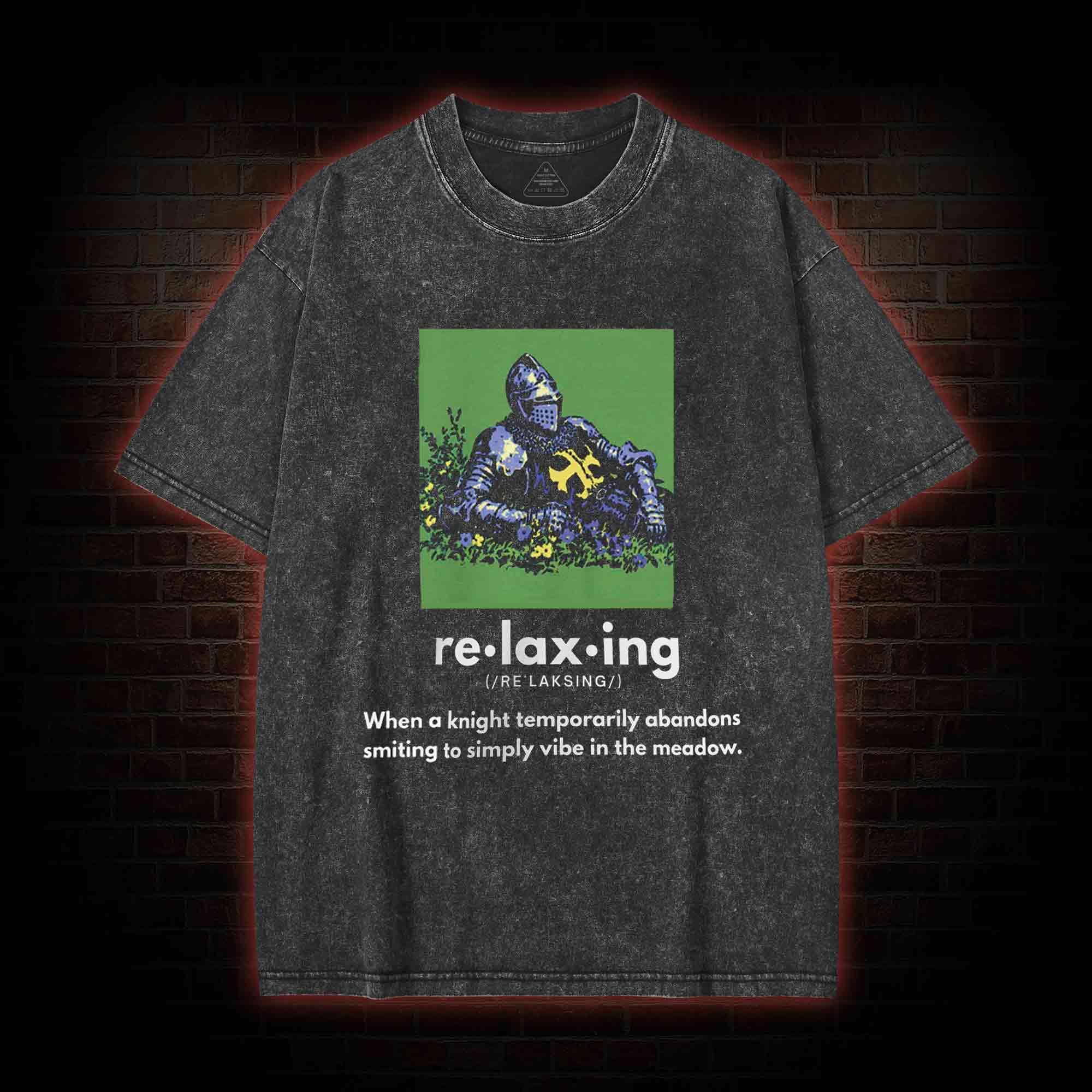 Relaxing Knight Washed T-shirt