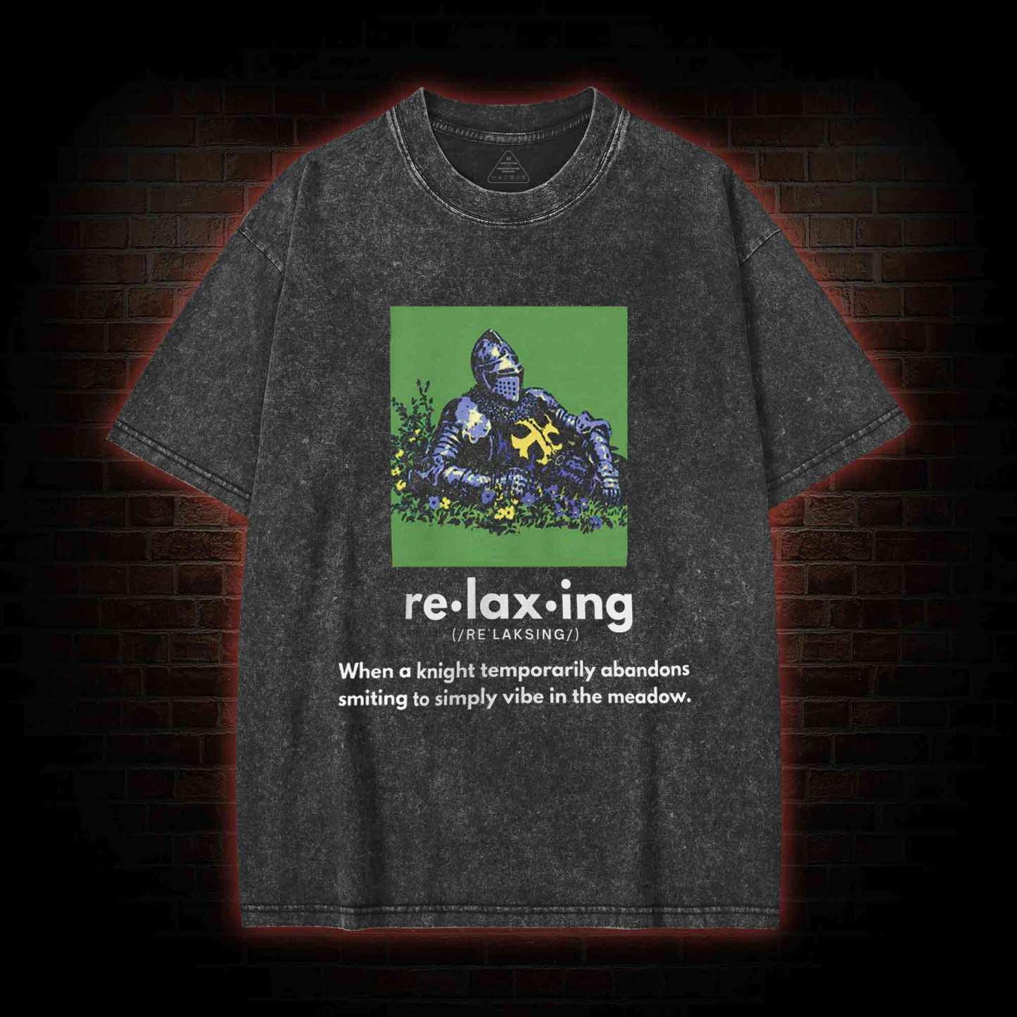 Relaxing Knight Washed T-shirt