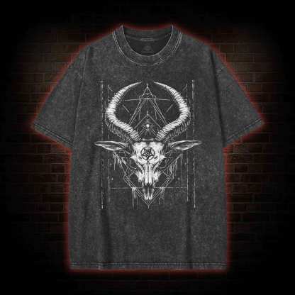 Baphomet Occult Washed T-shirt