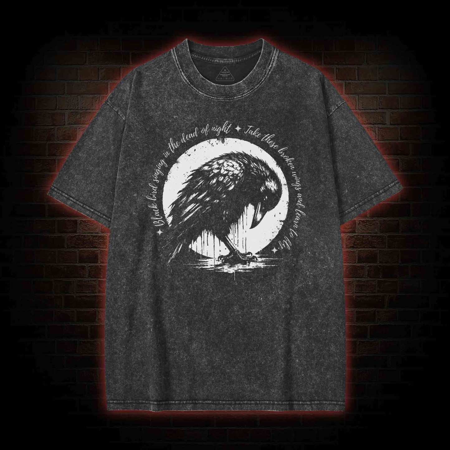 Blackbird Singing in the Dead of Night Washed T-shirt