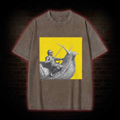 Vintage Snail Knight Washed T-shirt