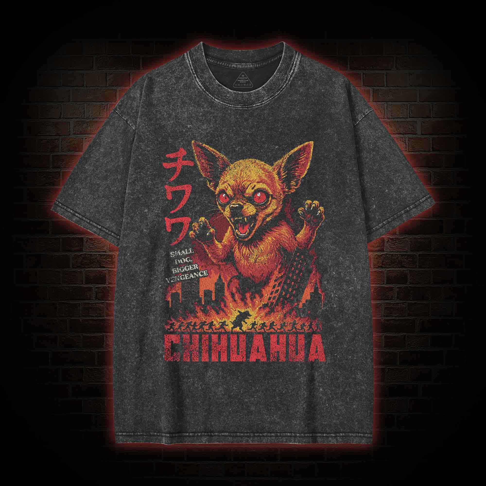 Chihuahua Chaos Washed T-shirt