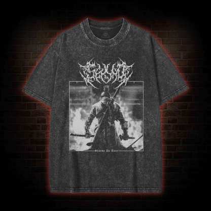 Hesitation is Defeat Washed T-shirt