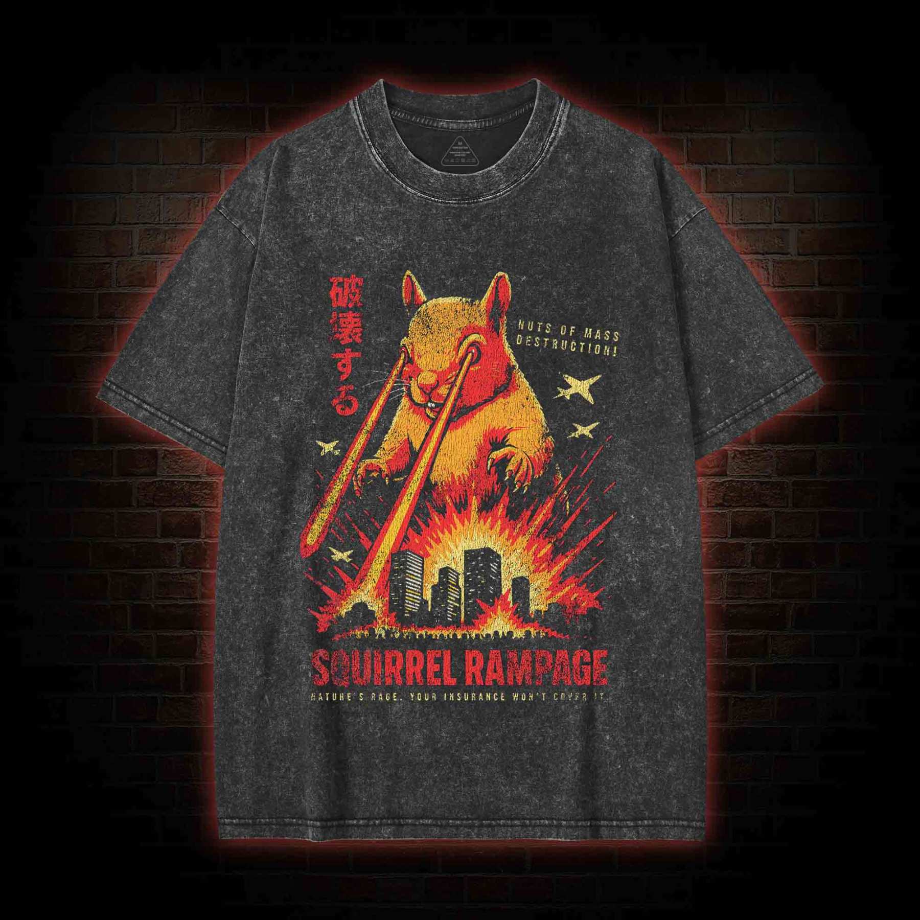 Squirrel Rampage Washed T-shirt