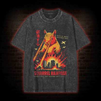 Squirrel Rampage Washed T-shirt