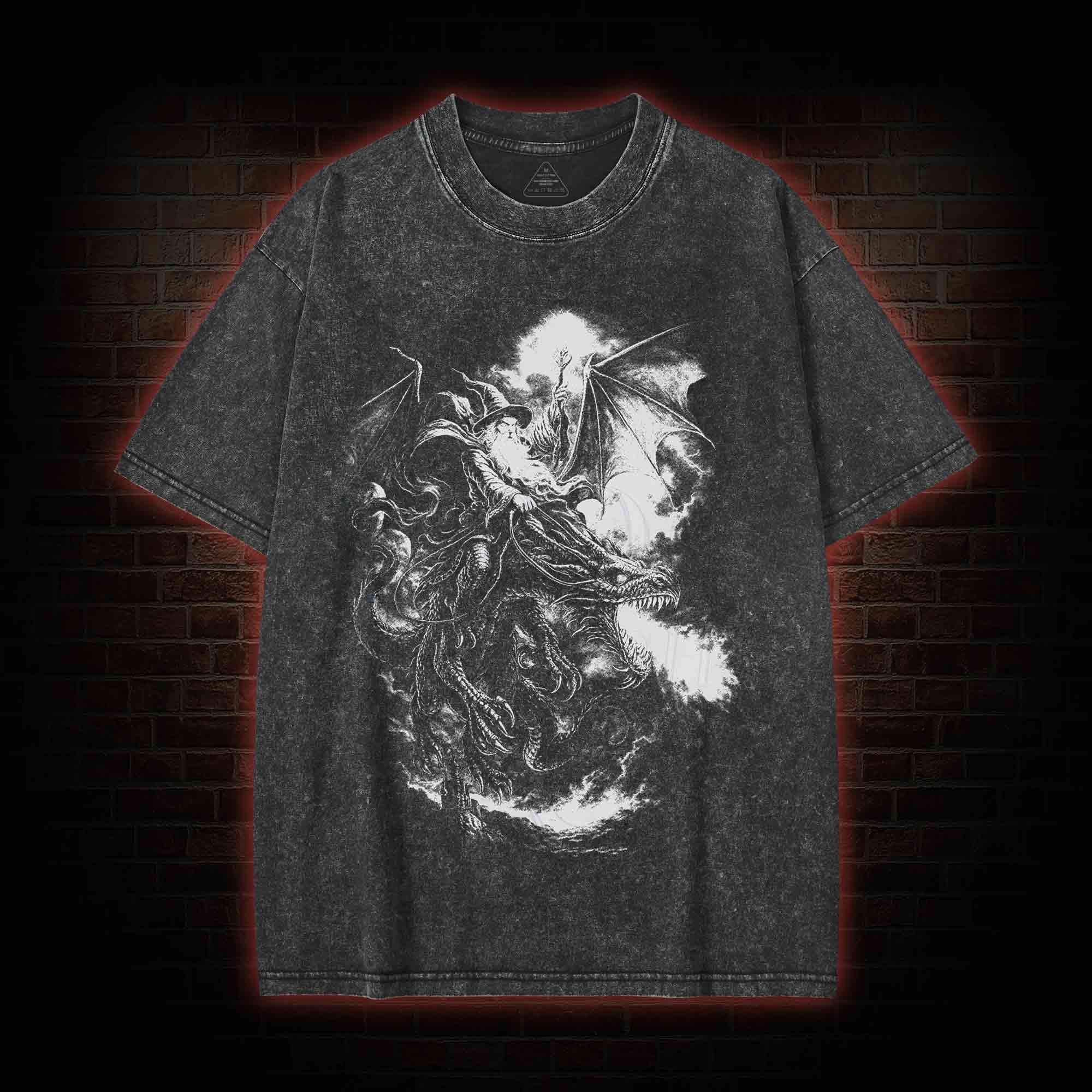 Wizard Dragon Washed T-shirt