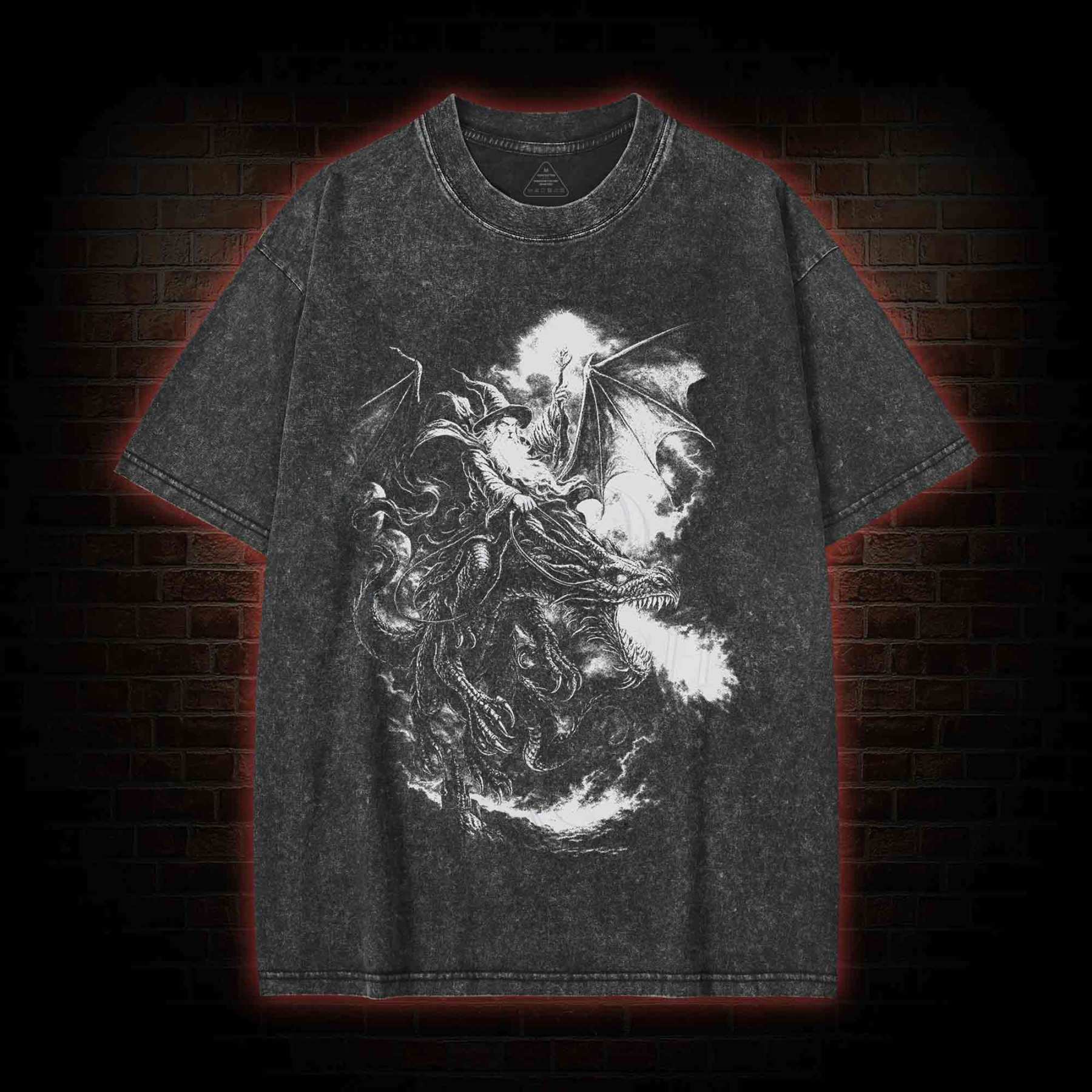 Wizard Dragon Washed T-shirt