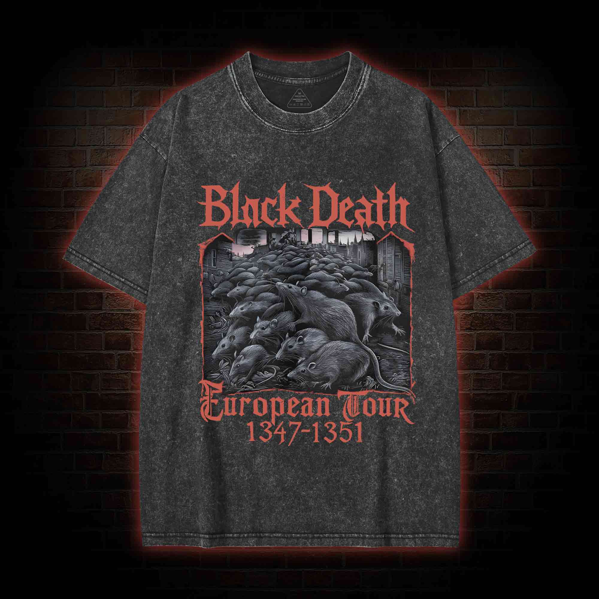 Vintage Black Death European Tour Washed T-shirt