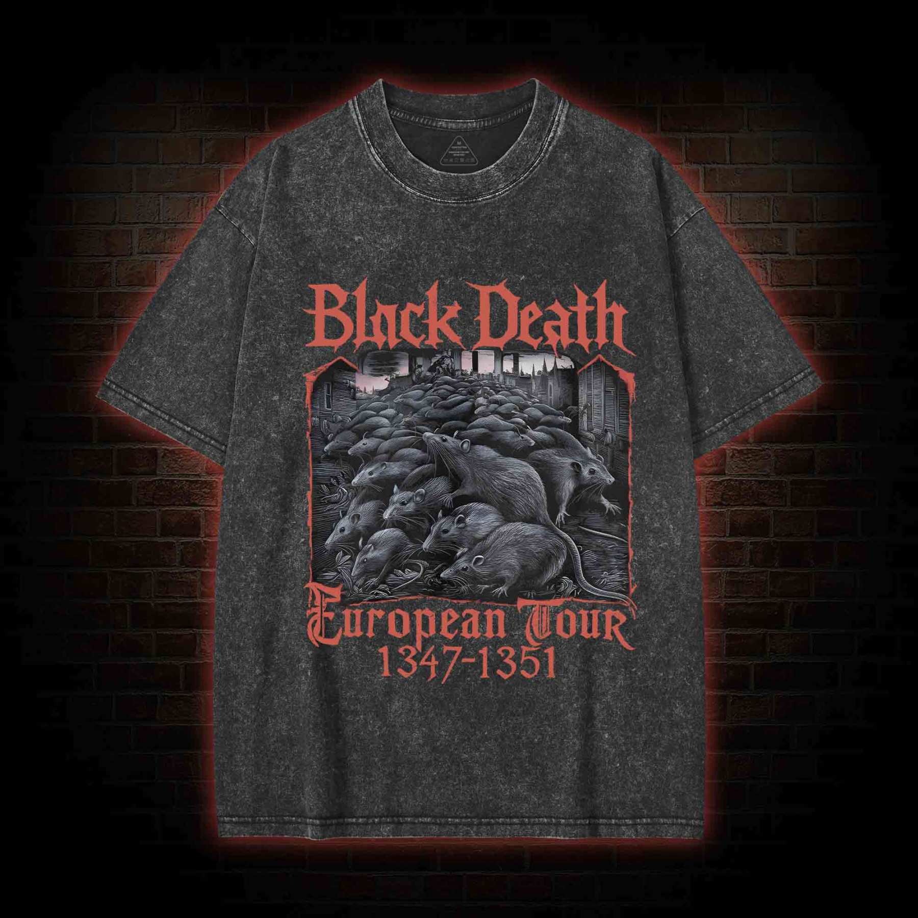 Vintage Black Death European Tour Washed T-shirt