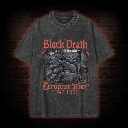 Vintage Black Death European Tour Washed T-shirt