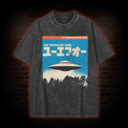 UFO Investigation Team Washed T-shirt