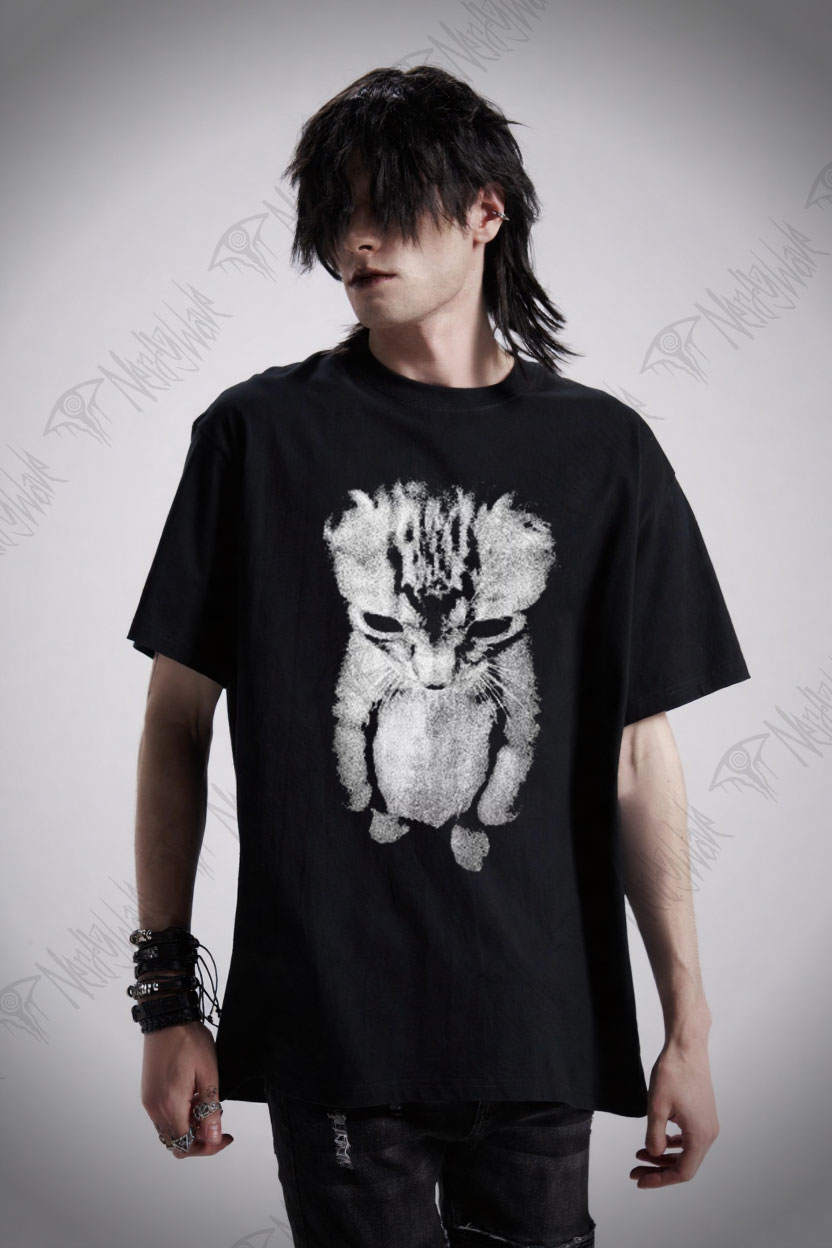 Sad Kitten Meme Standing Cat T-shirt