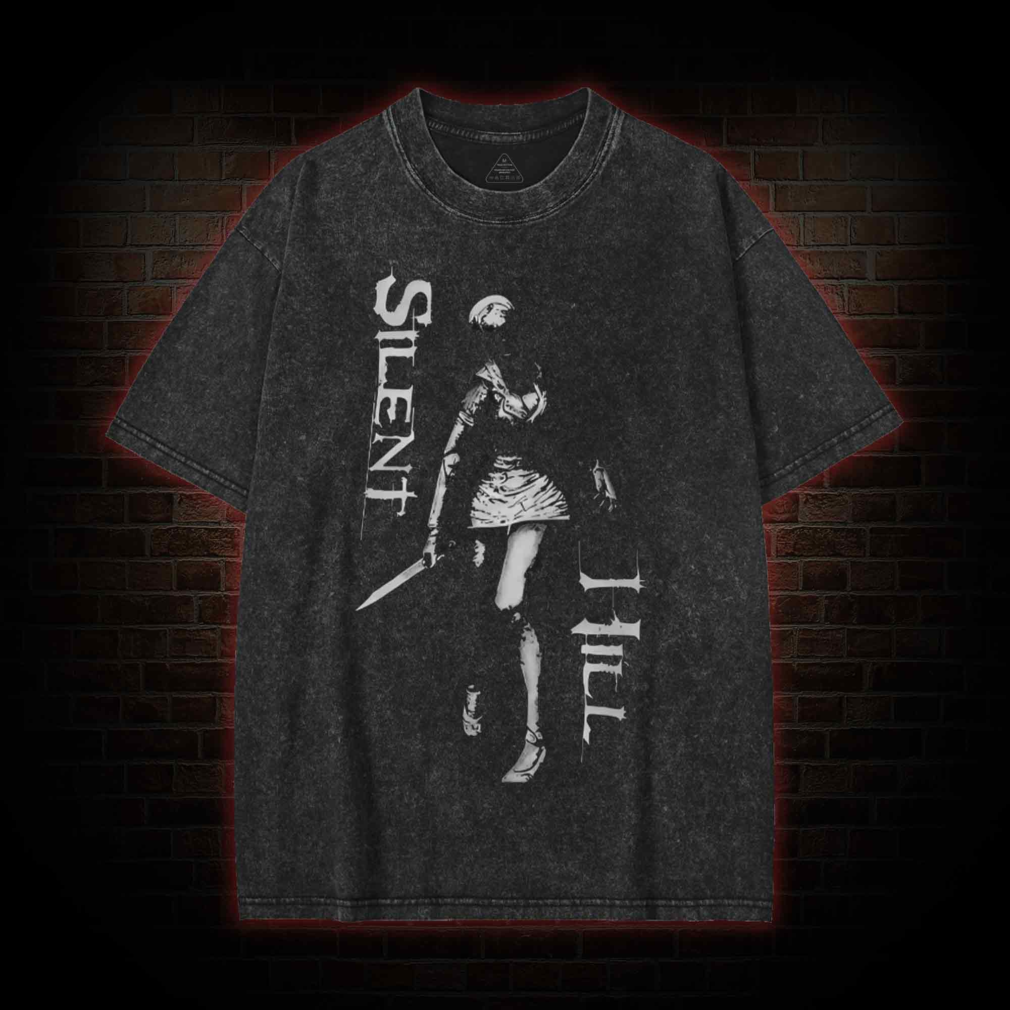 Horror Nurse Washed T-shirt