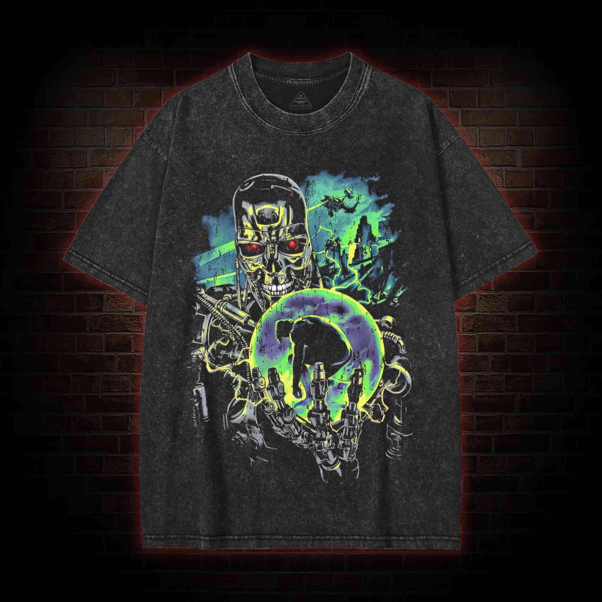 Cybernetic Assassin Washed T-shirt