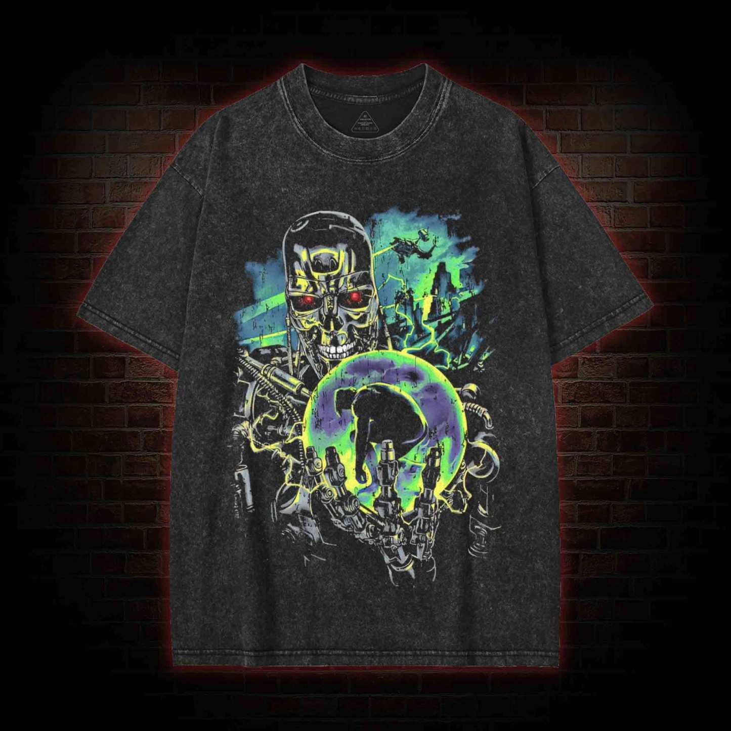 Cybernetic Assassin Washed T-shirt