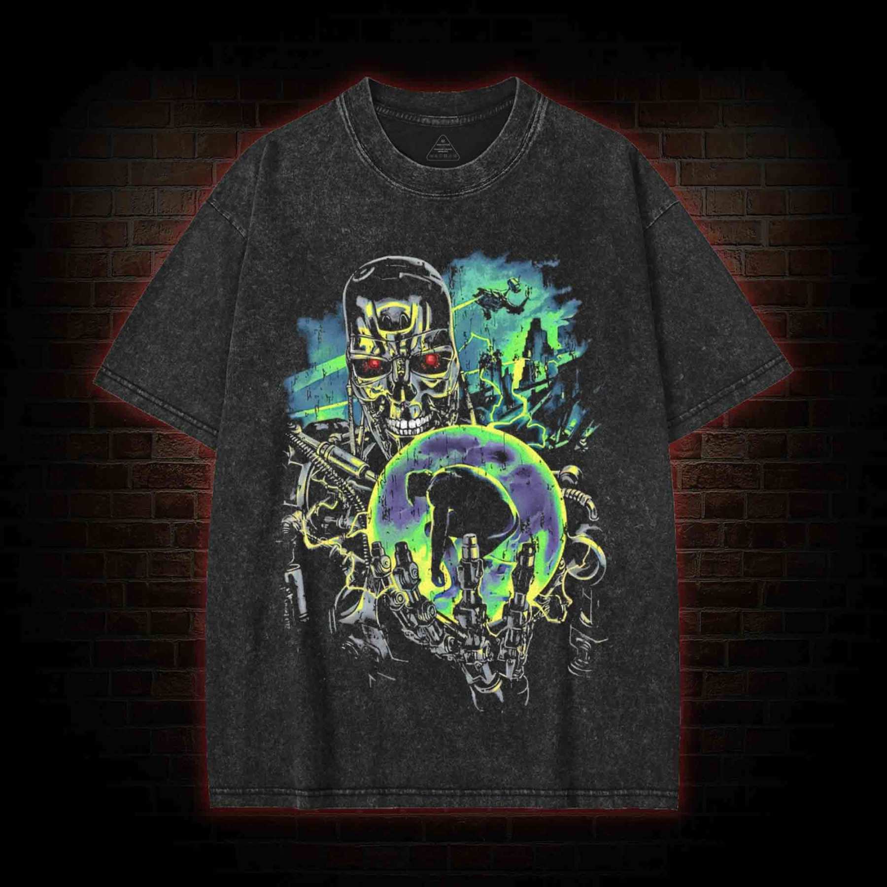 Cybernetic Assassin Washed T-shirt