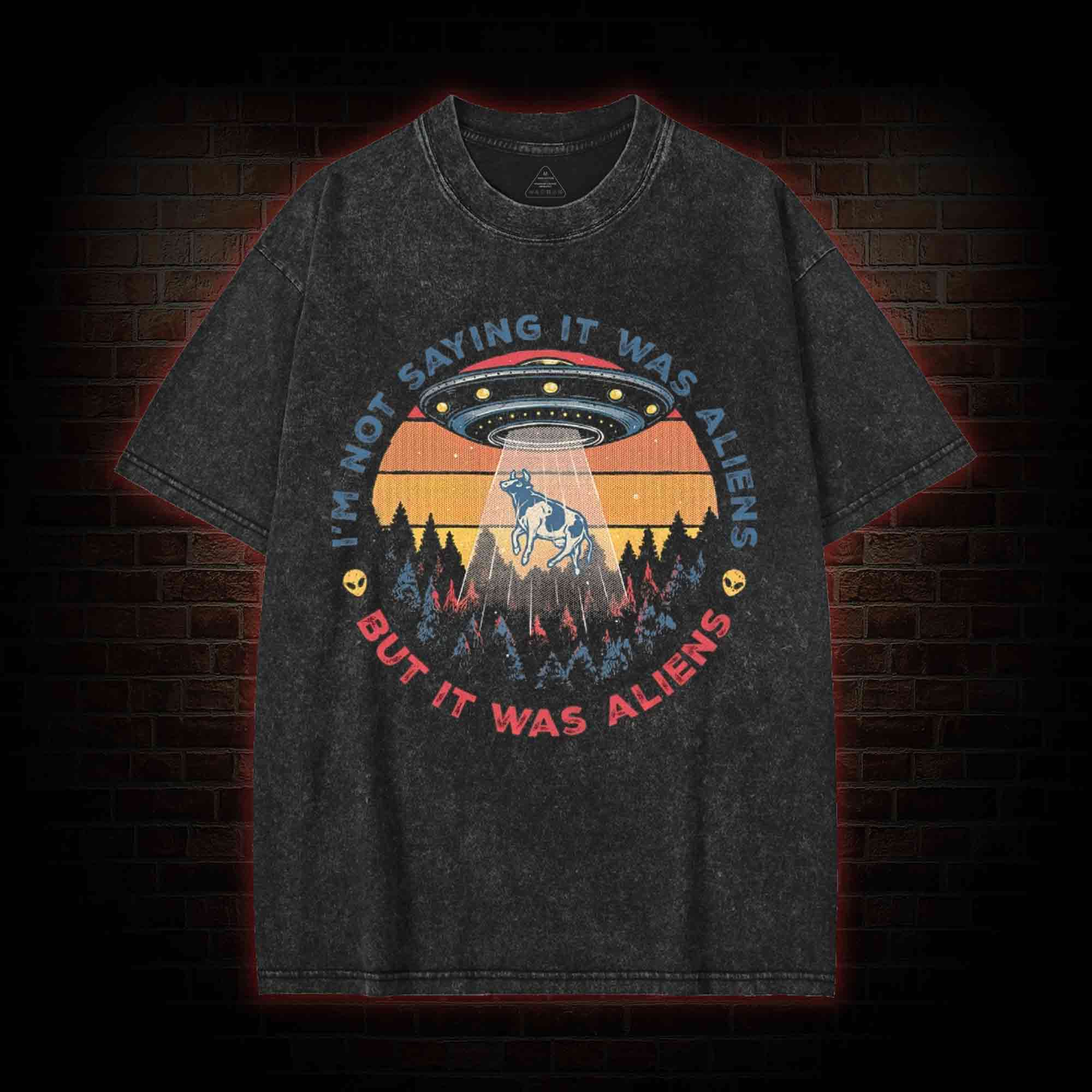 I'm Not Saying It Was Aliens UFO Washed T-shirt
