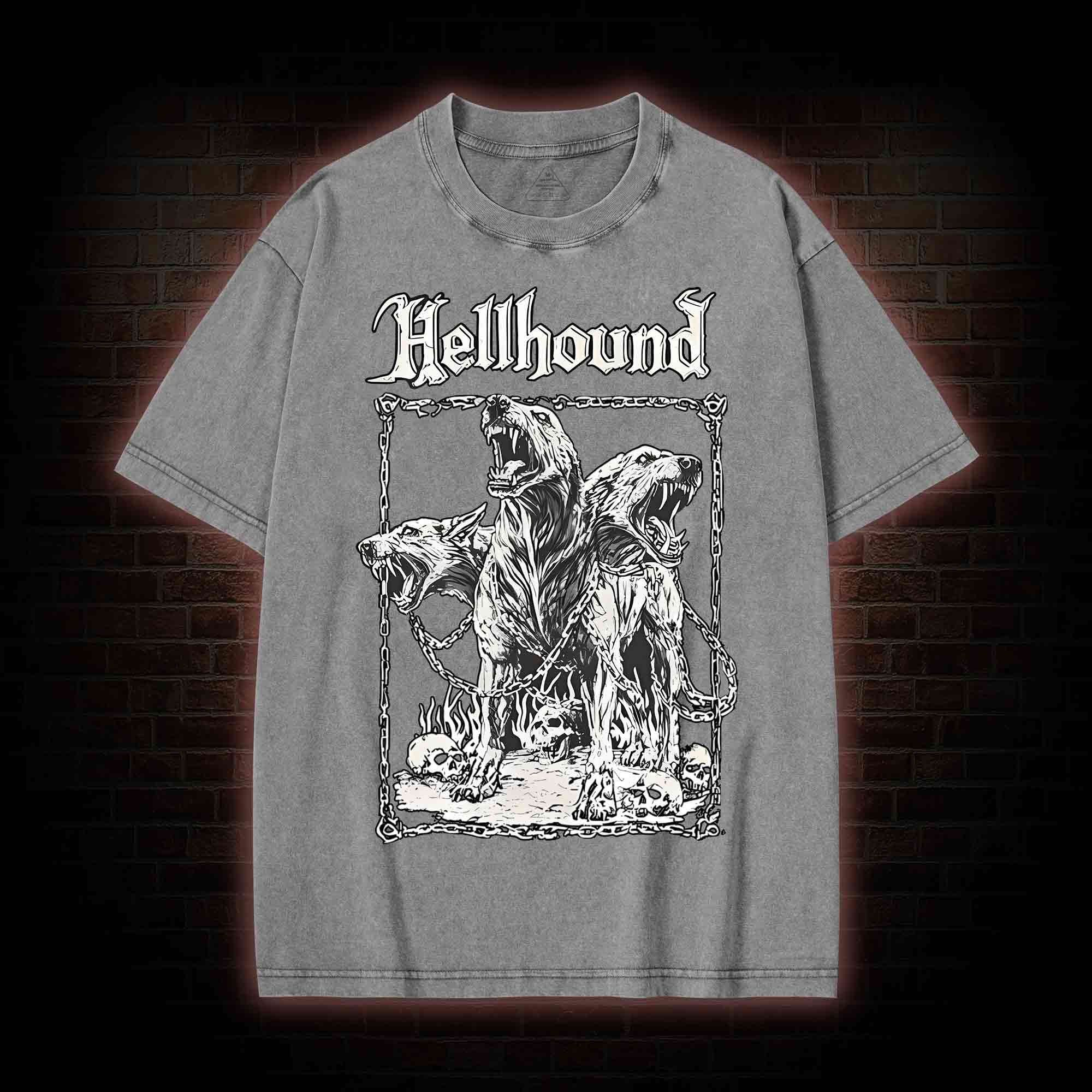 Hell Hound Cerberus Washed T-shirt