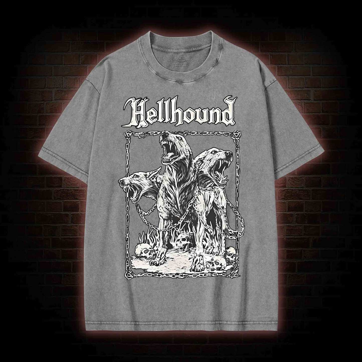 Hell Hound Cerberus Washed T-shirt