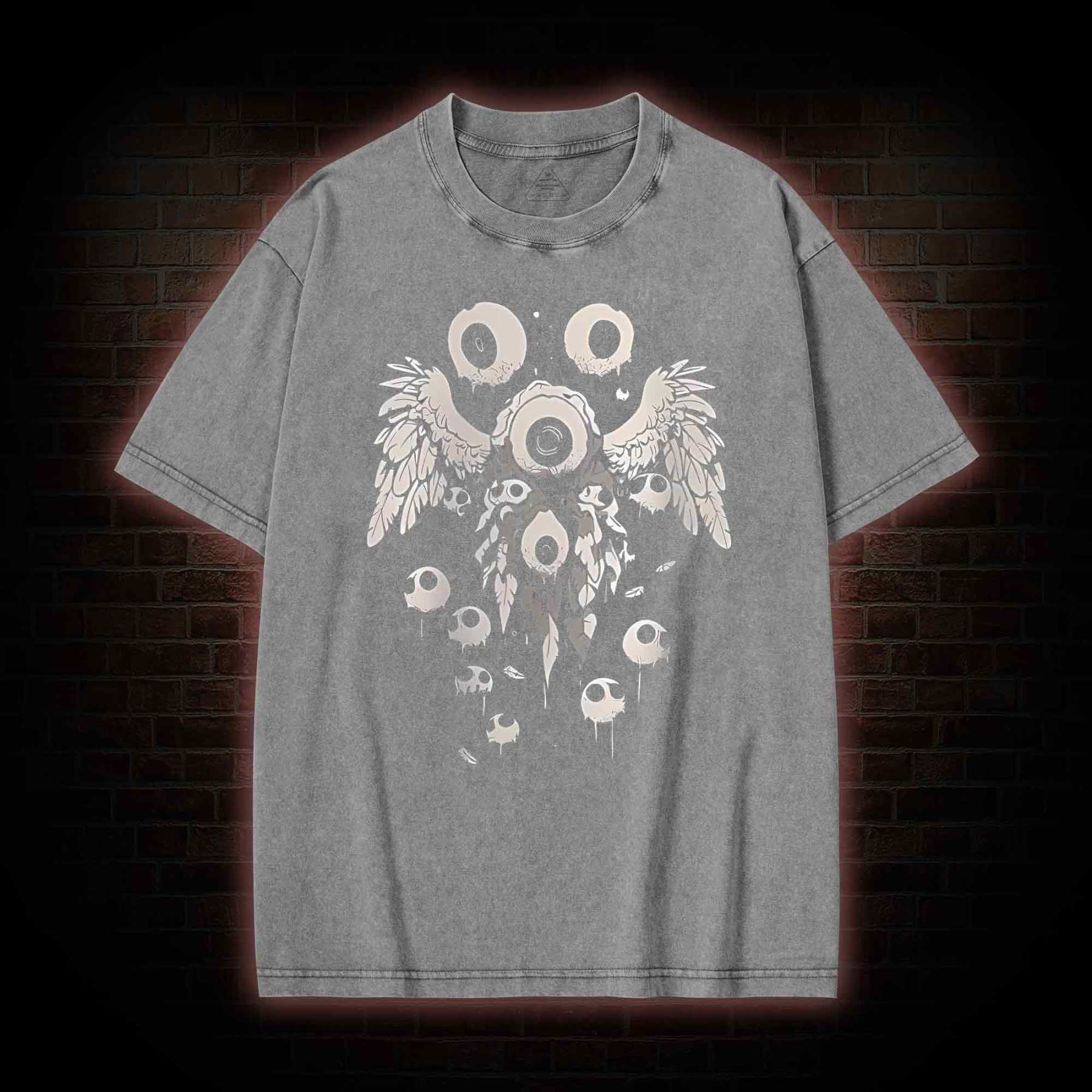 Weirdcore Eyeball Washed T-shirt