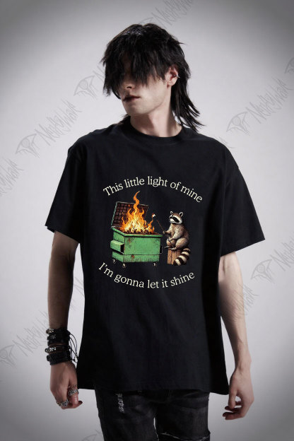 Dumpster Fire Raccoon T-shirt