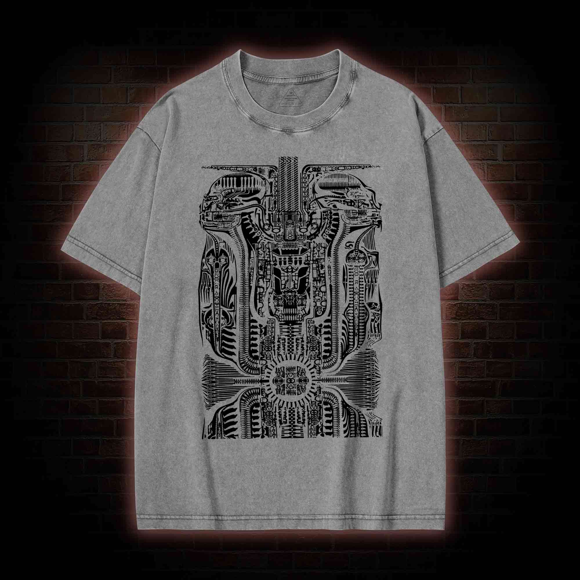 H.R. Giger Tarot Design Washed T-shirt