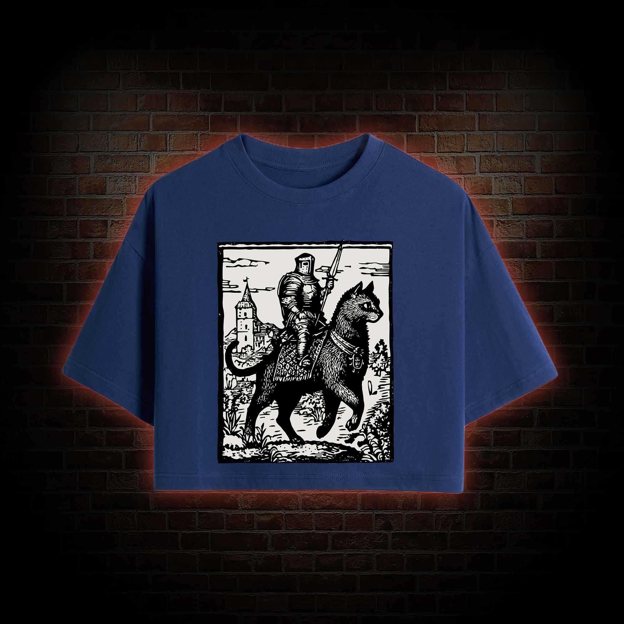 Knight Cat Rider Crop Top