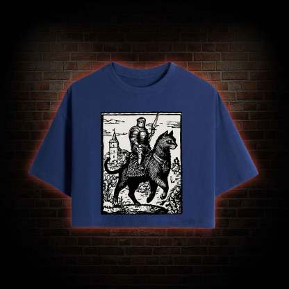 Knight Cat Rider Crop Top