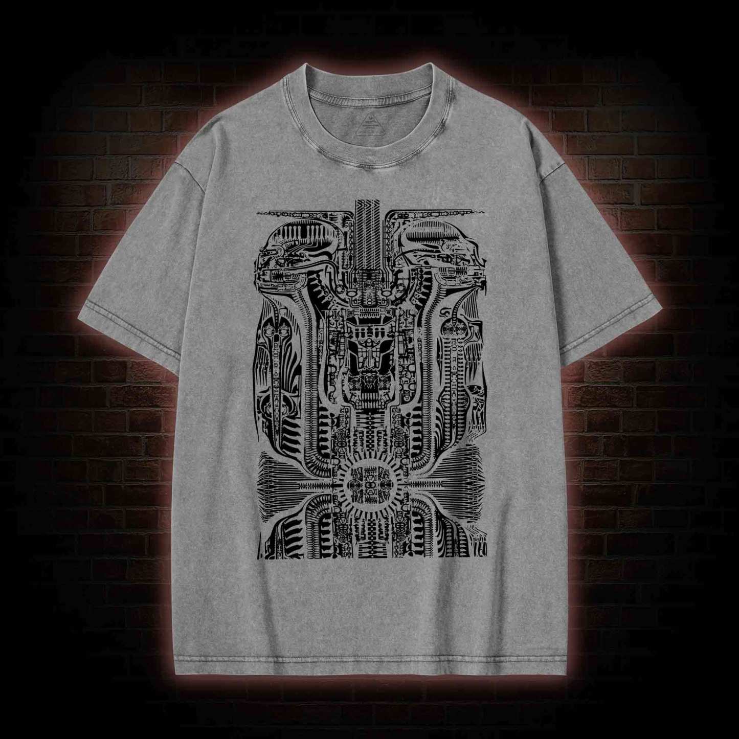 H.R. Giger Tarot Design Washed T-shirt