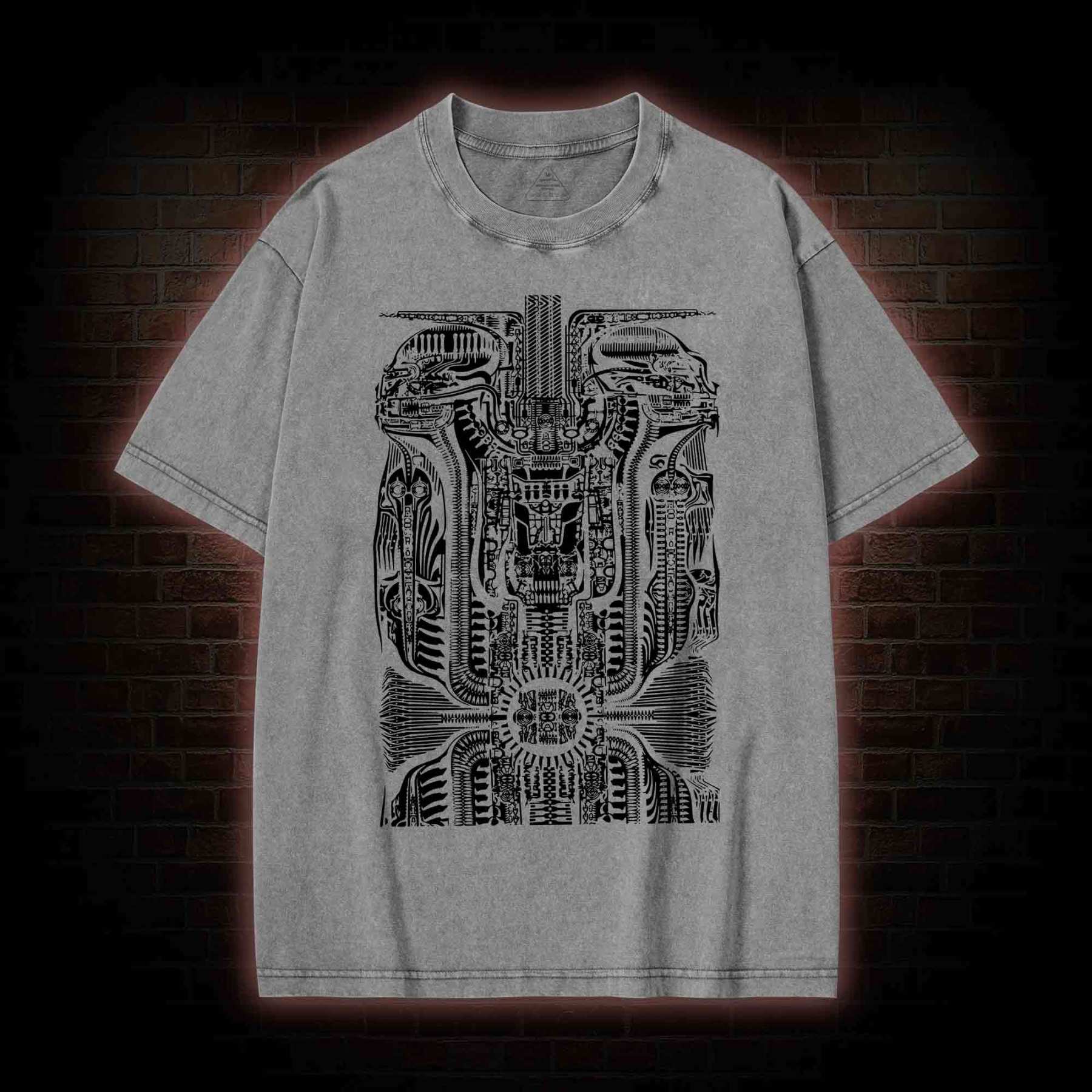 H.R. Giger Tarot Design Washed T-shirt