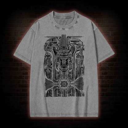H.R. Giger Tarot Design Washed T-shirt