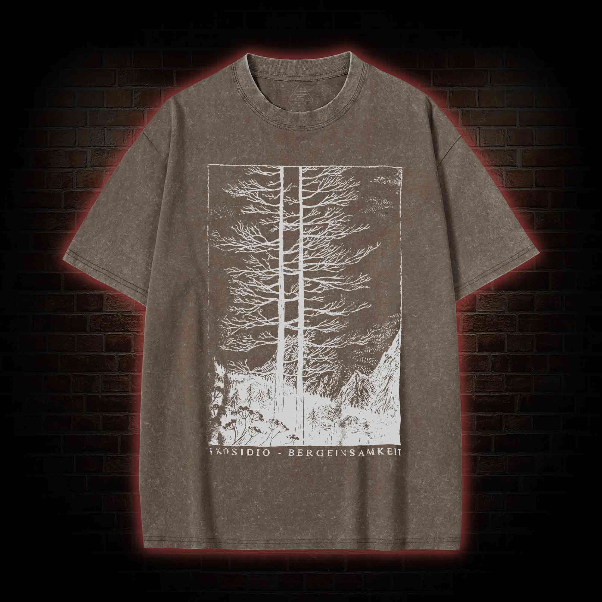 Ikosidio Bergeinsamkeit Washed T-shirt