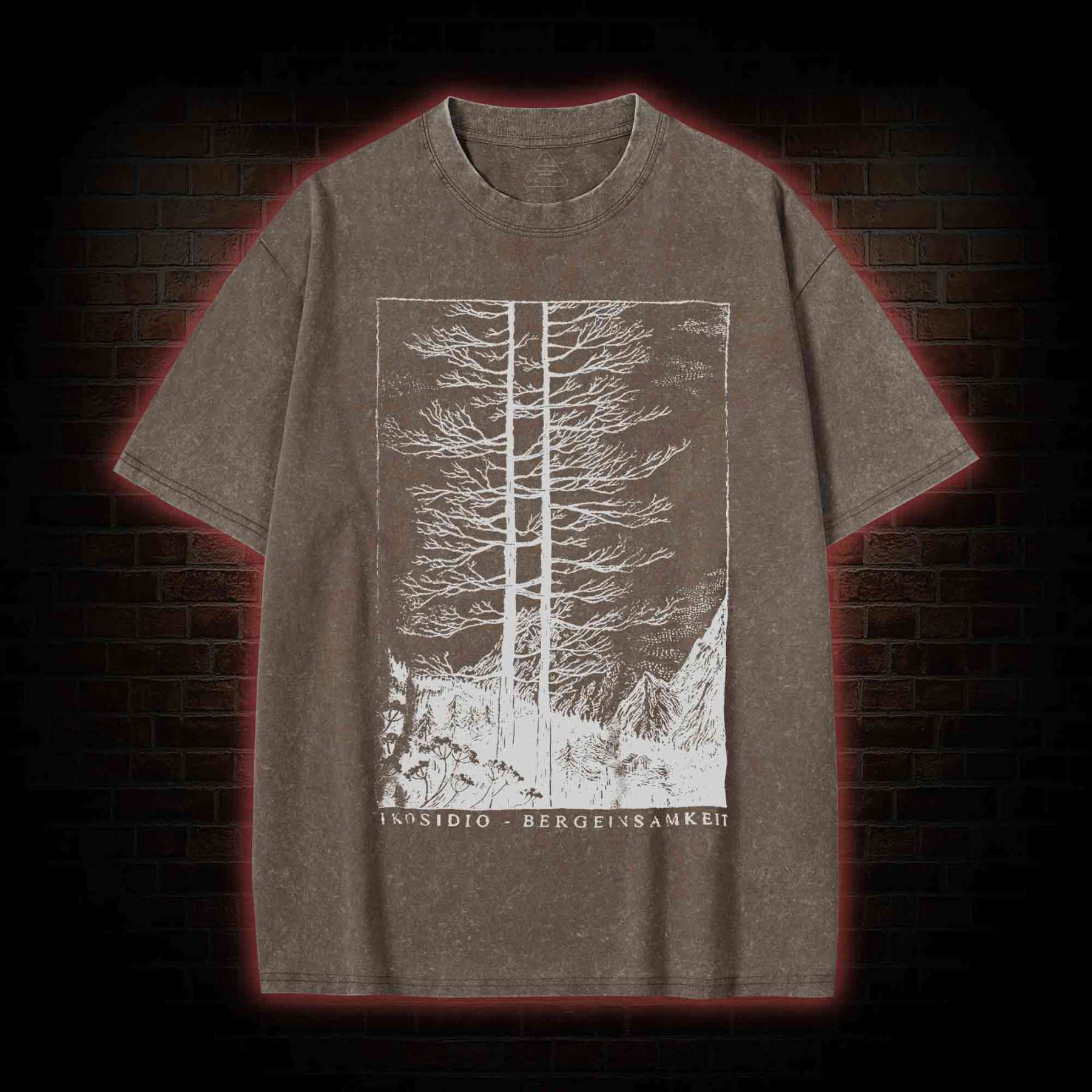 Ikosidio Bergeinsamkeit Washed T-shirt