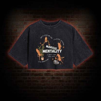 Marcus the Worm Washed Cropped T-shirts