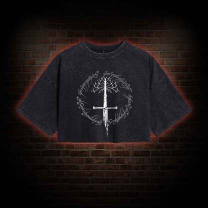 Ring Inspired Washed Cropped T-shirts