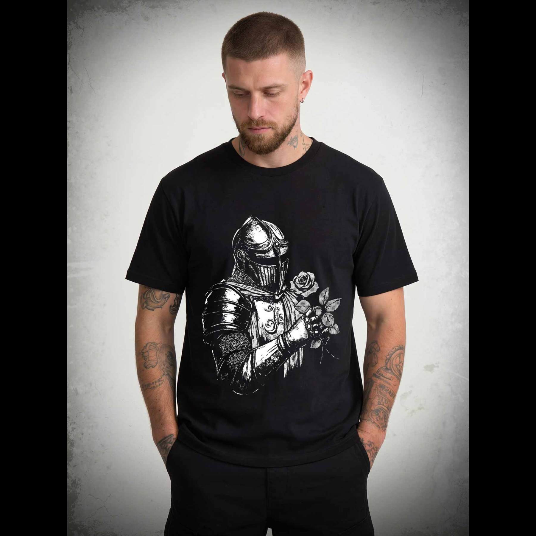 Knight Holding Roses T-shirt