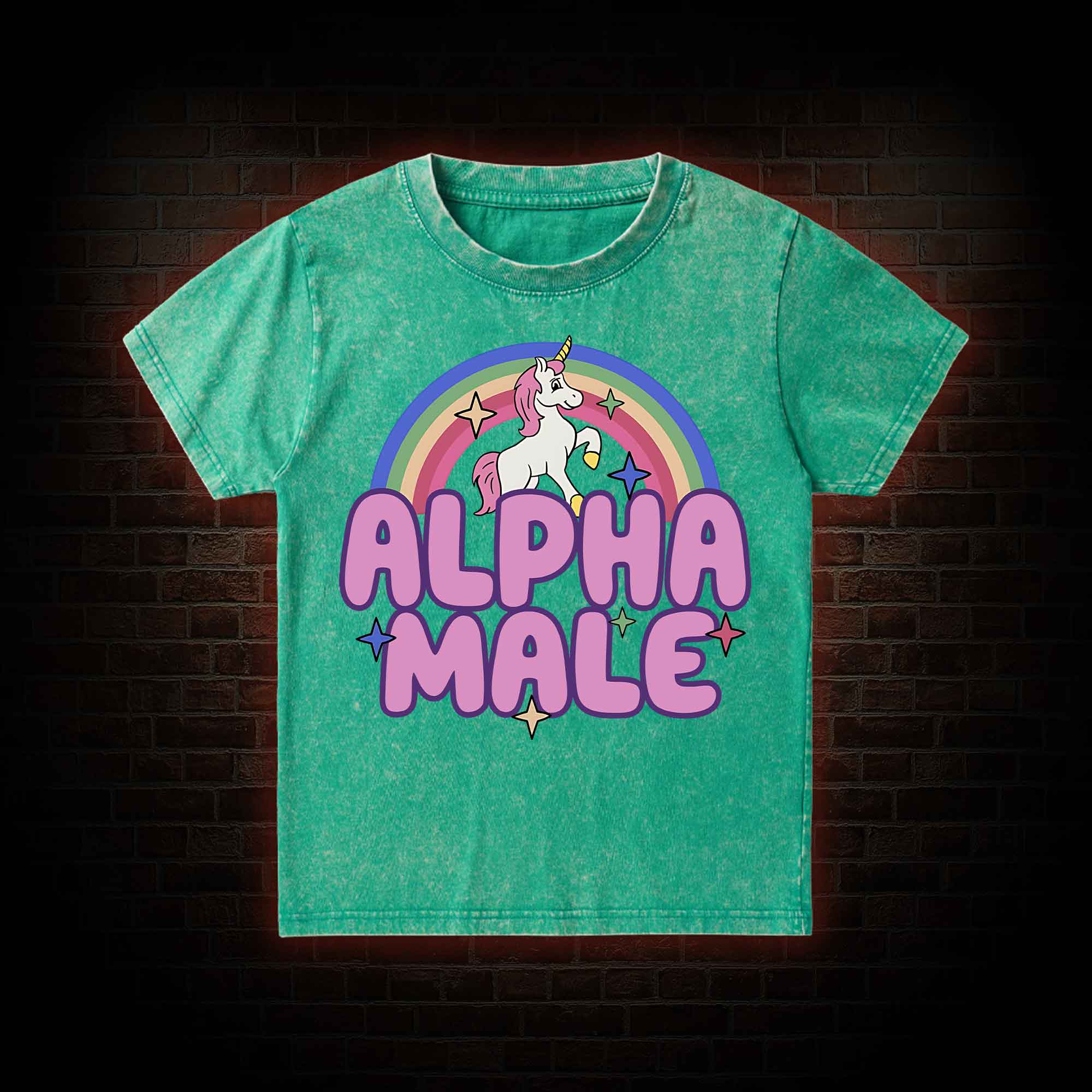 Alpha Male Kid Washed T-Shirt