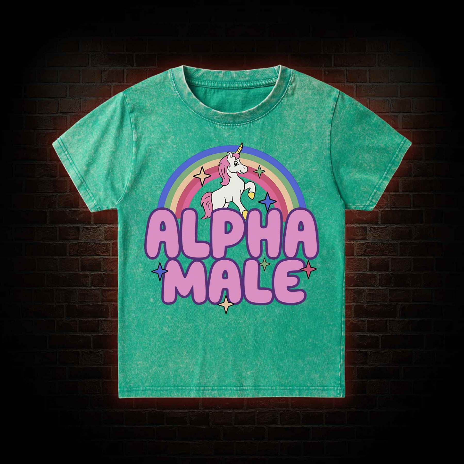 Alpha Male Kid Washed T-Shirt
