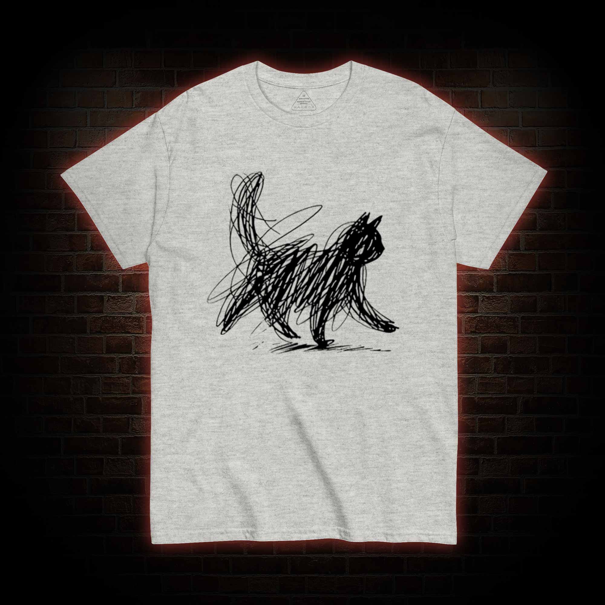 Cat Line Art T-shirt