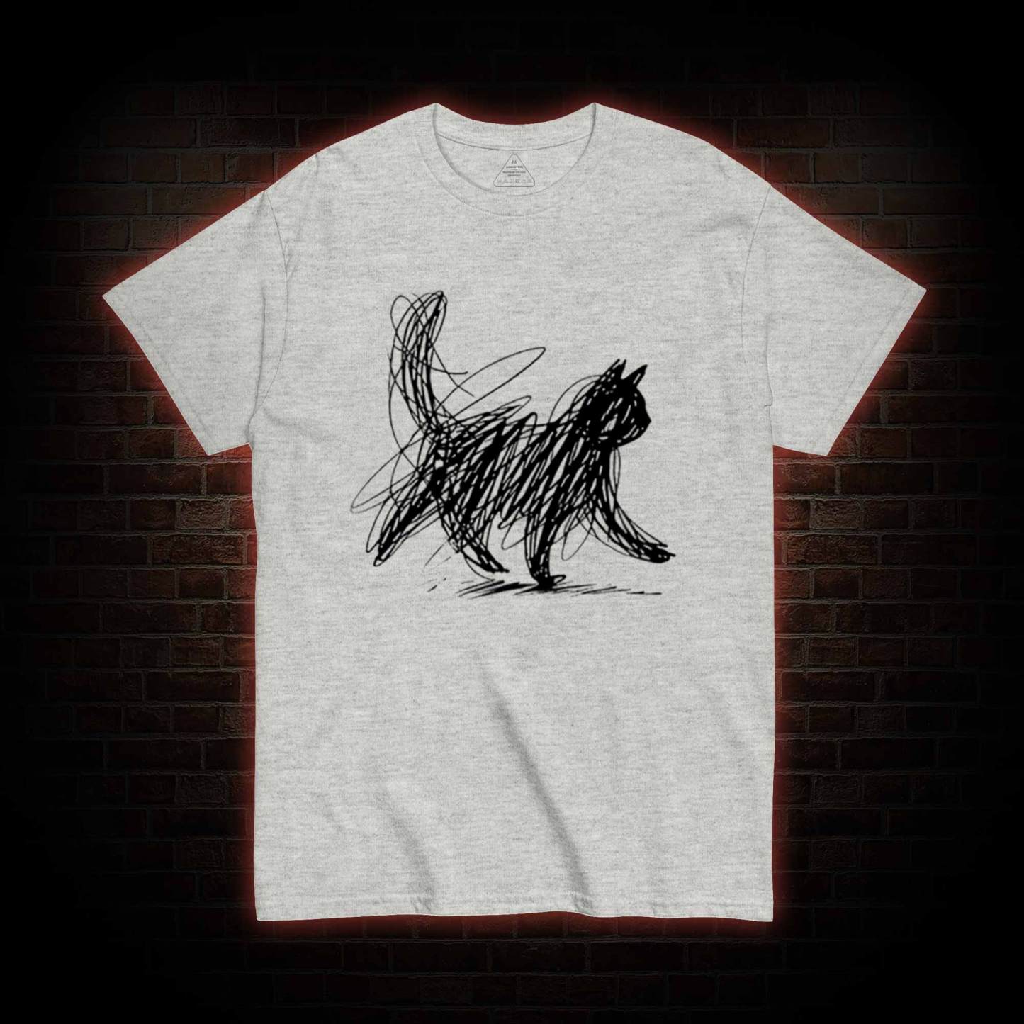 Cat Line Art T-shirt