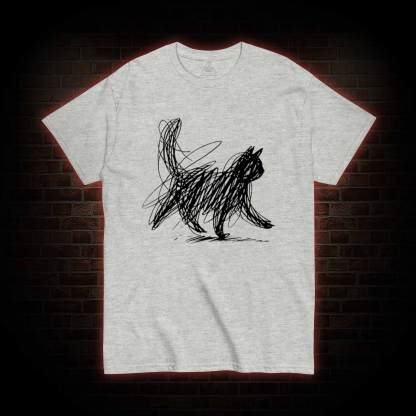 Cat Line Art T-shirt