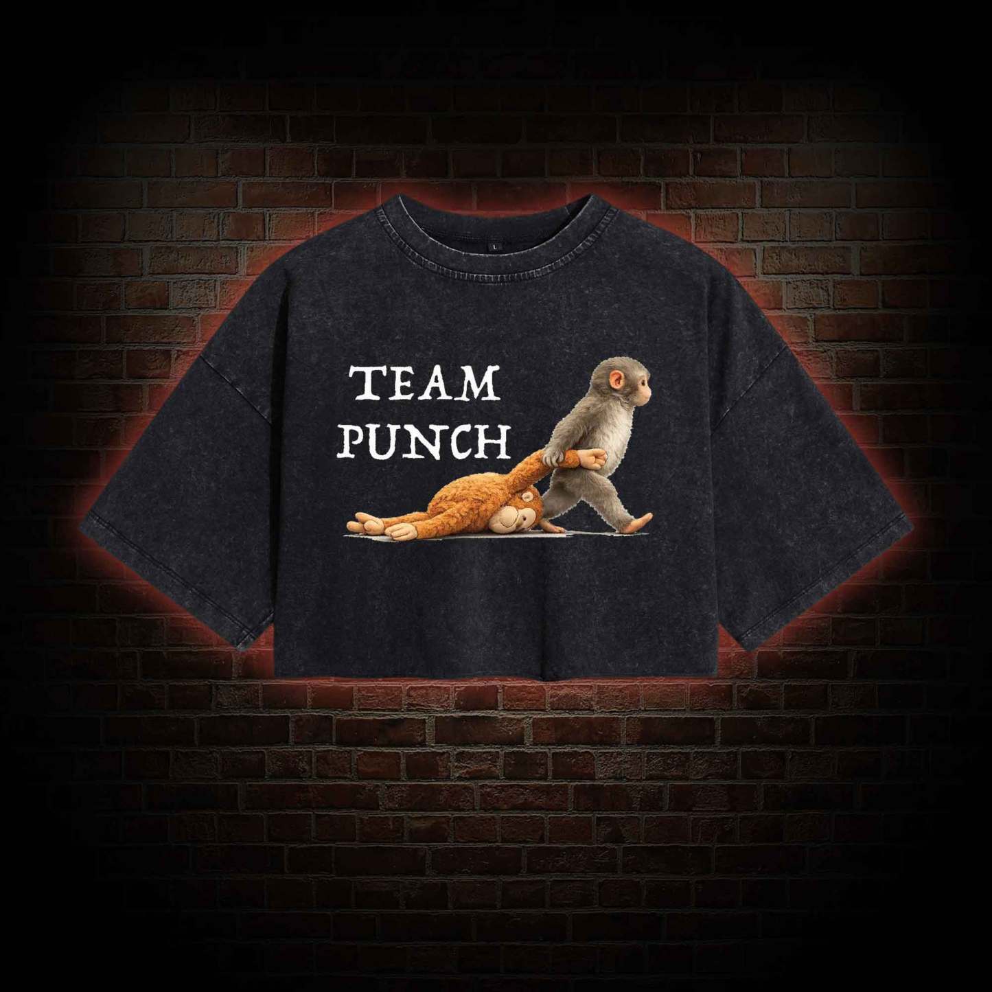 Team Punch Washed Cropped T-shirts