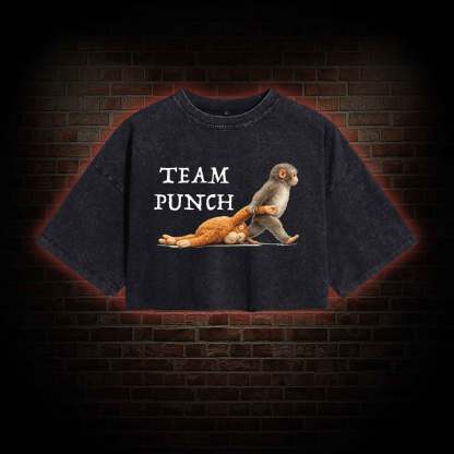 Team Punch Washed Cropped T-shirts
