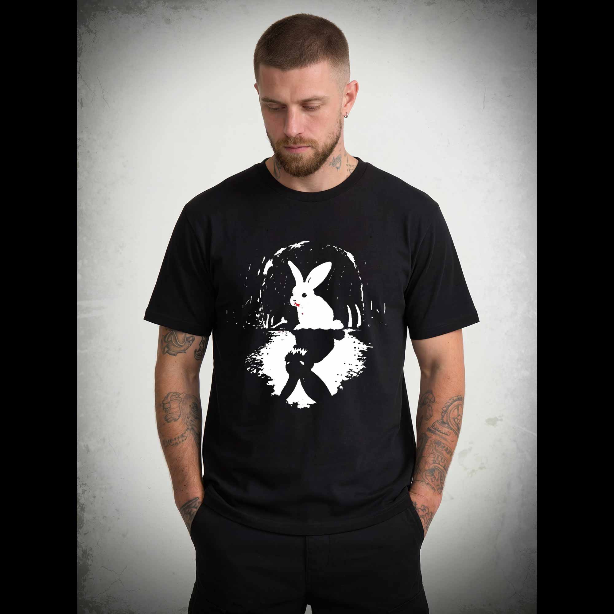 Surreal Duality Rabbit Reflection T-shirt