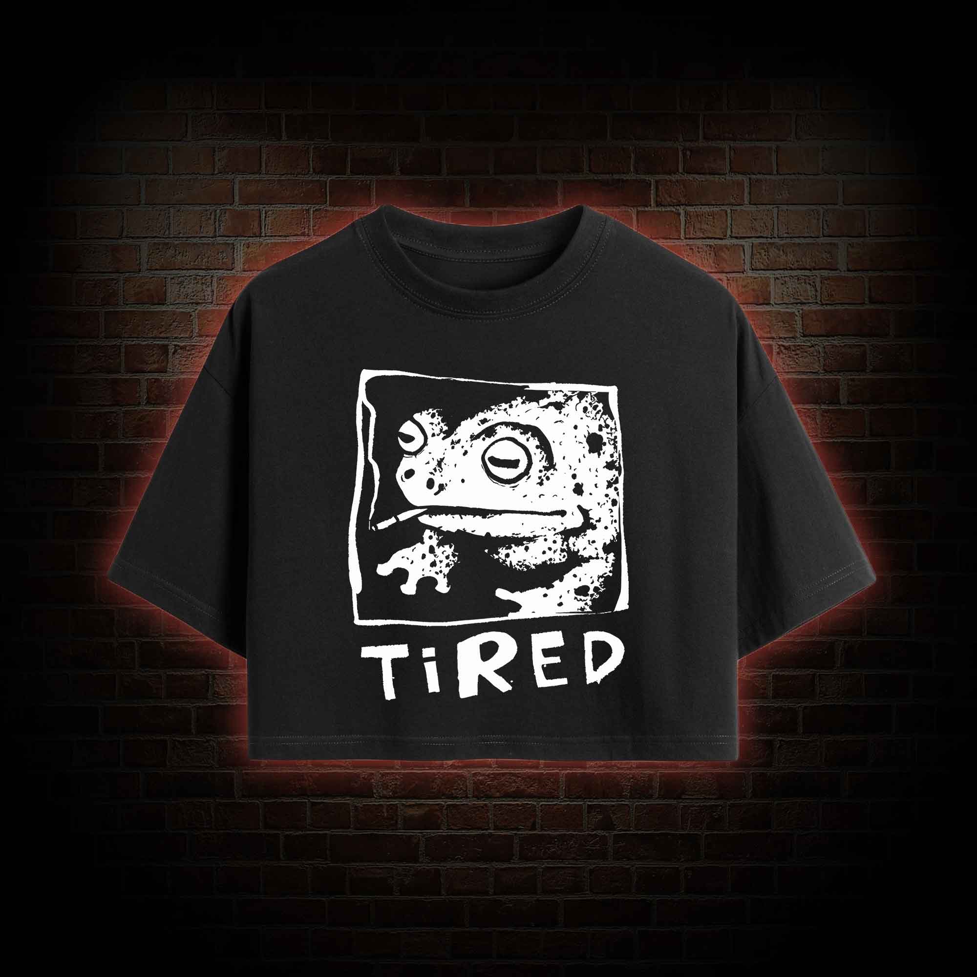 Tired Frog Crop Top