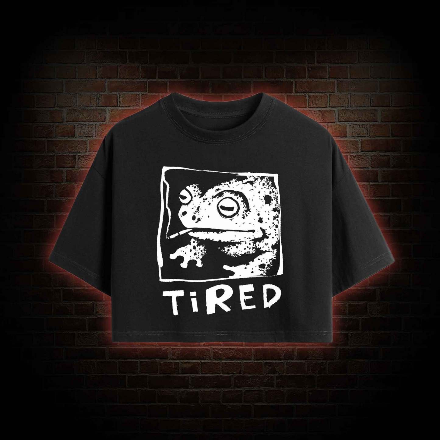 Tired Frog Crop Top
