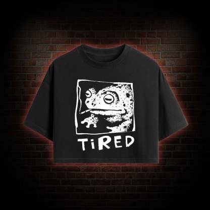 Tired Frog Crop Top