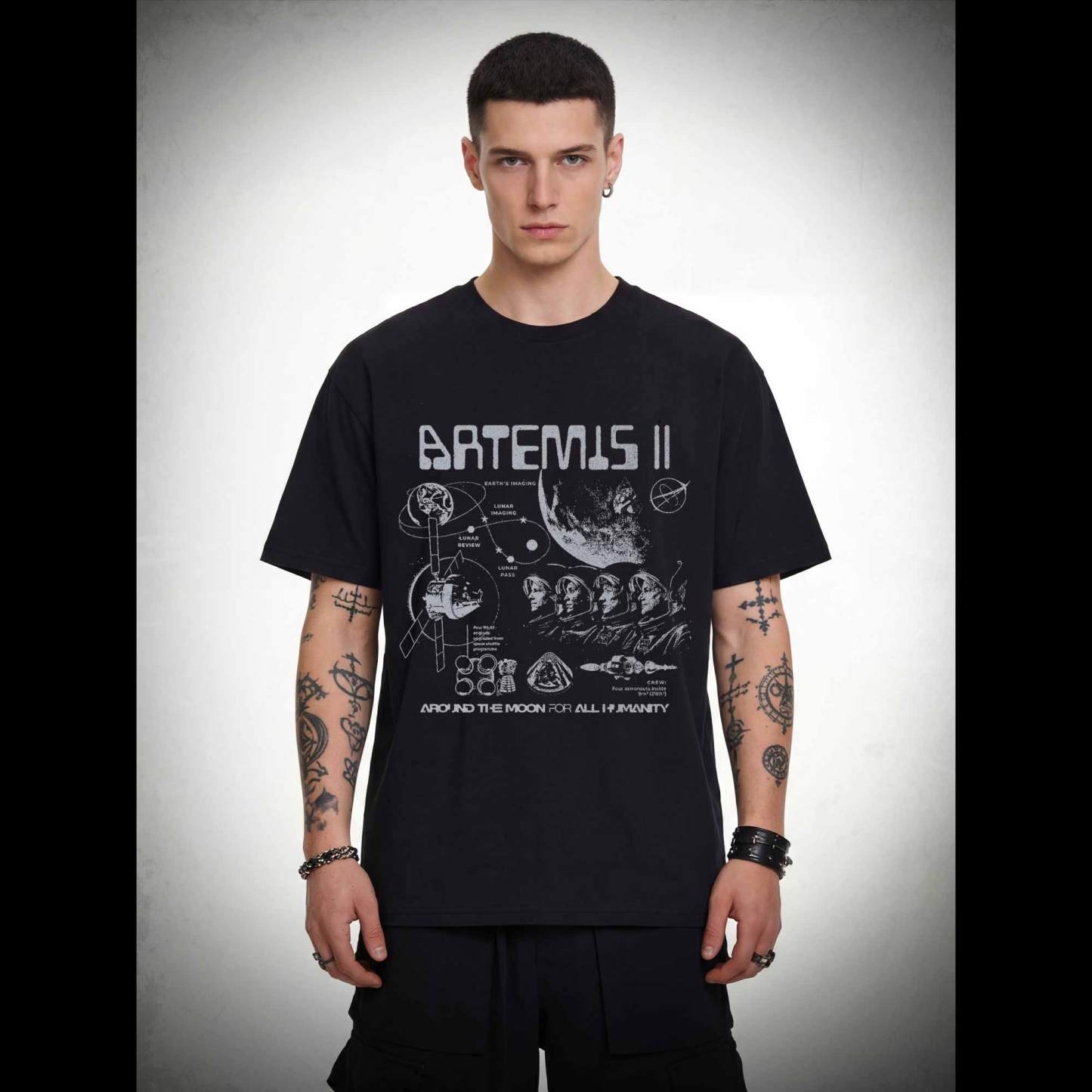 Around the Moon for All Humanity T-shirt